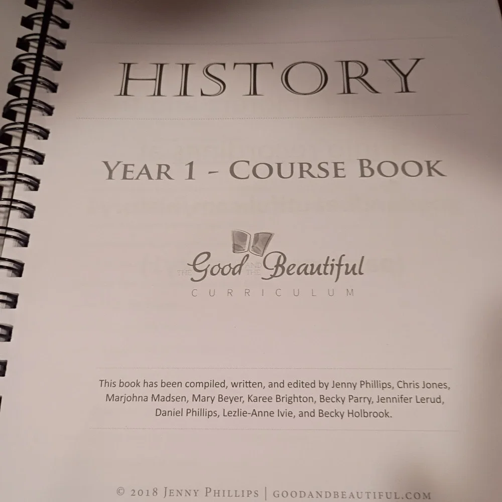 The Good And The Beautiful Homeschool Curriculum History Year 1 Course Book